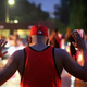 Demonstrators gather along West Florissant Avenue in Ferguson, Mo., Aug. 15, 2014, to protest the Aug. 9 shooting of Michael Brown.
Scott Olson/Getty Images